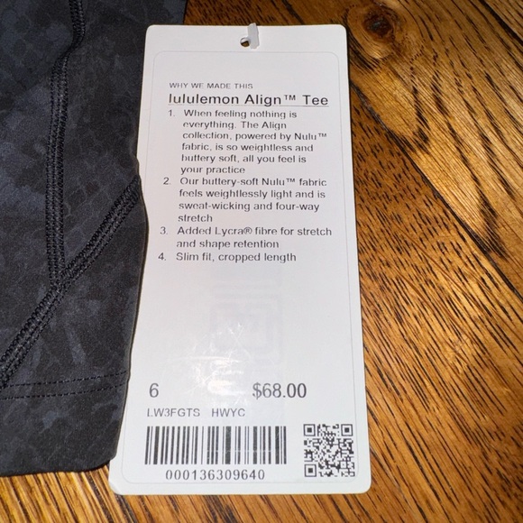 Lululemon Align Tee NWT - Picture 4 of 6